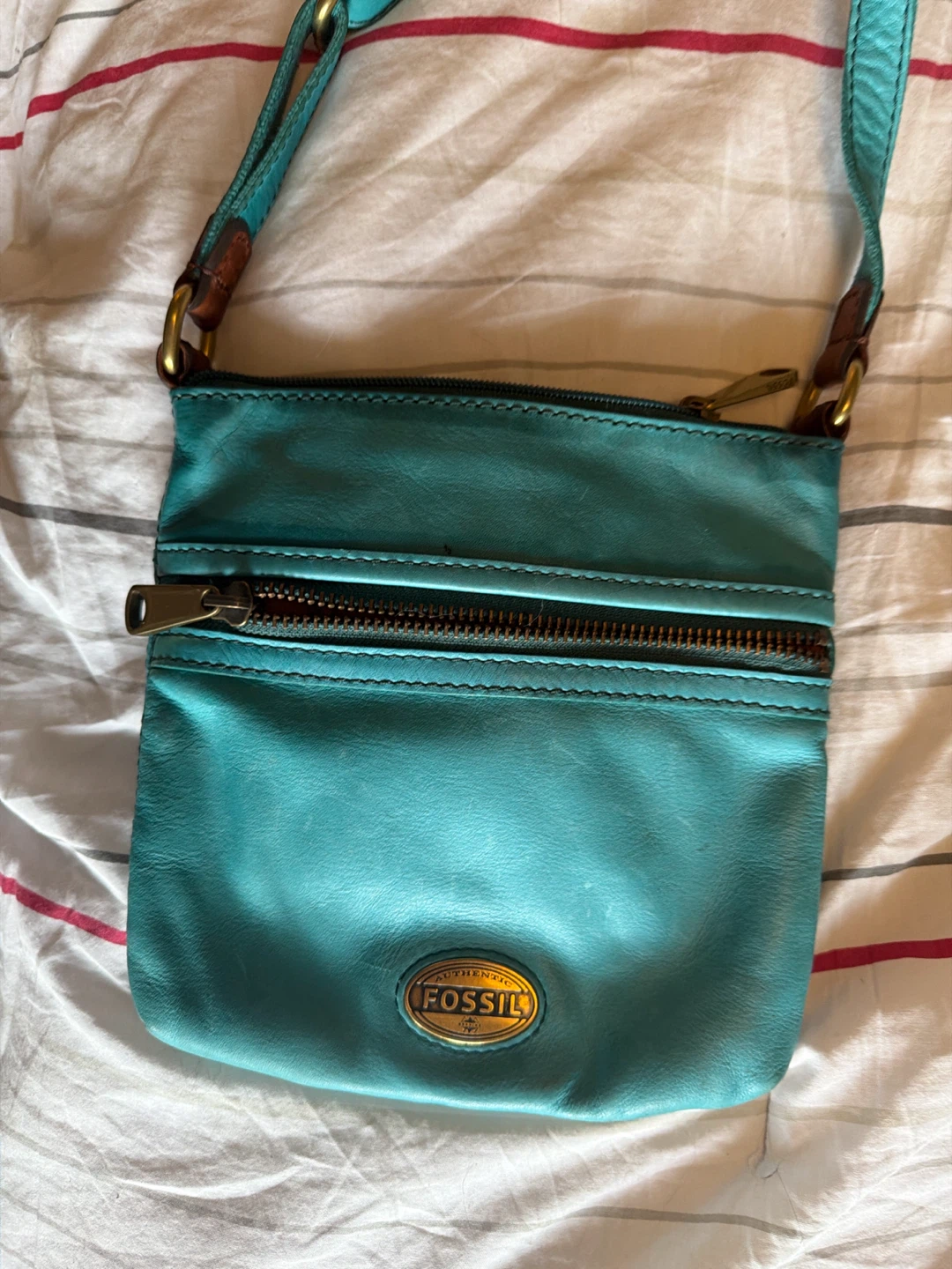 Turquoise Leather Fossil Clutch/Crossbody bag - photo 2