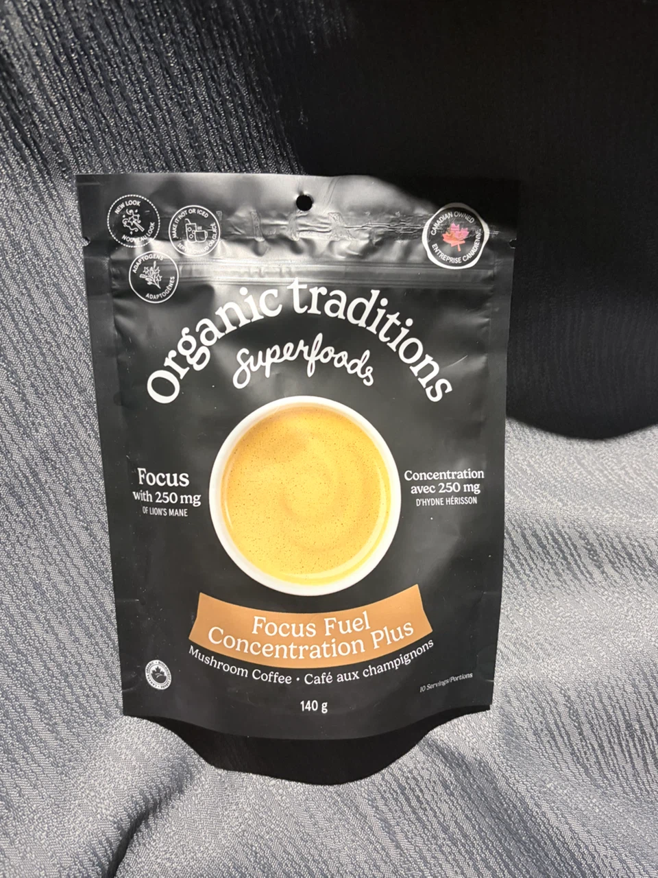 Organic Traditions Focus Fuel Mushroom Coffee Plus 140g