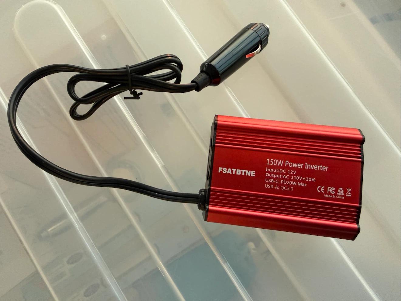 FSATBTNE 150W Power Inverter with USB-C and USB-A