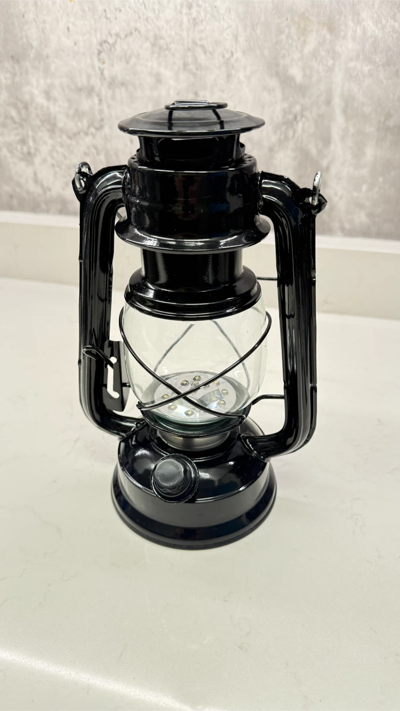 Black LED Camping Lantern 9.25h