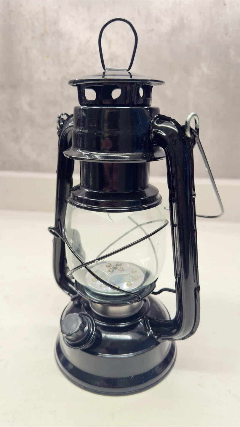Black LED Camping Lantern 9.25h - photo 4