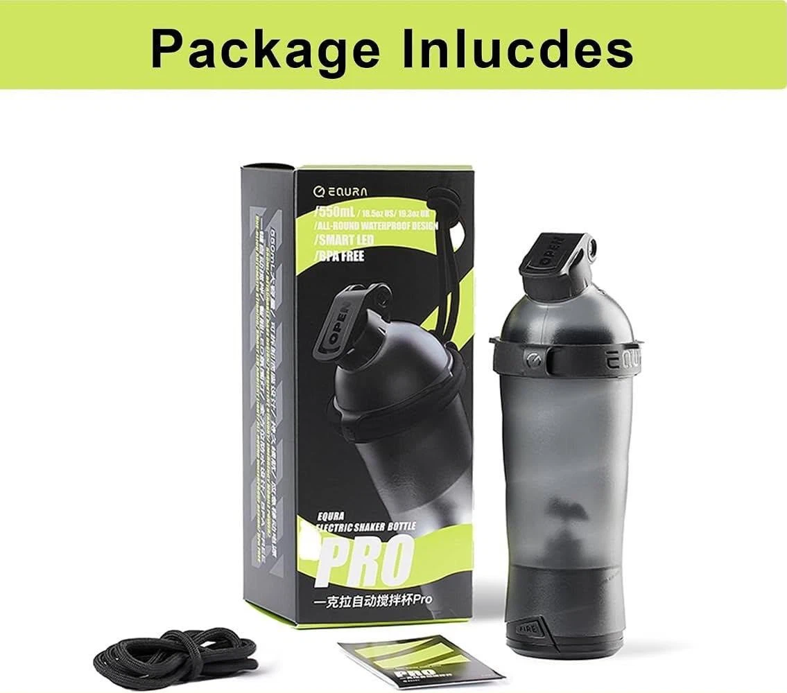 EQURA Electric Shaker Bottle Pro 550ml