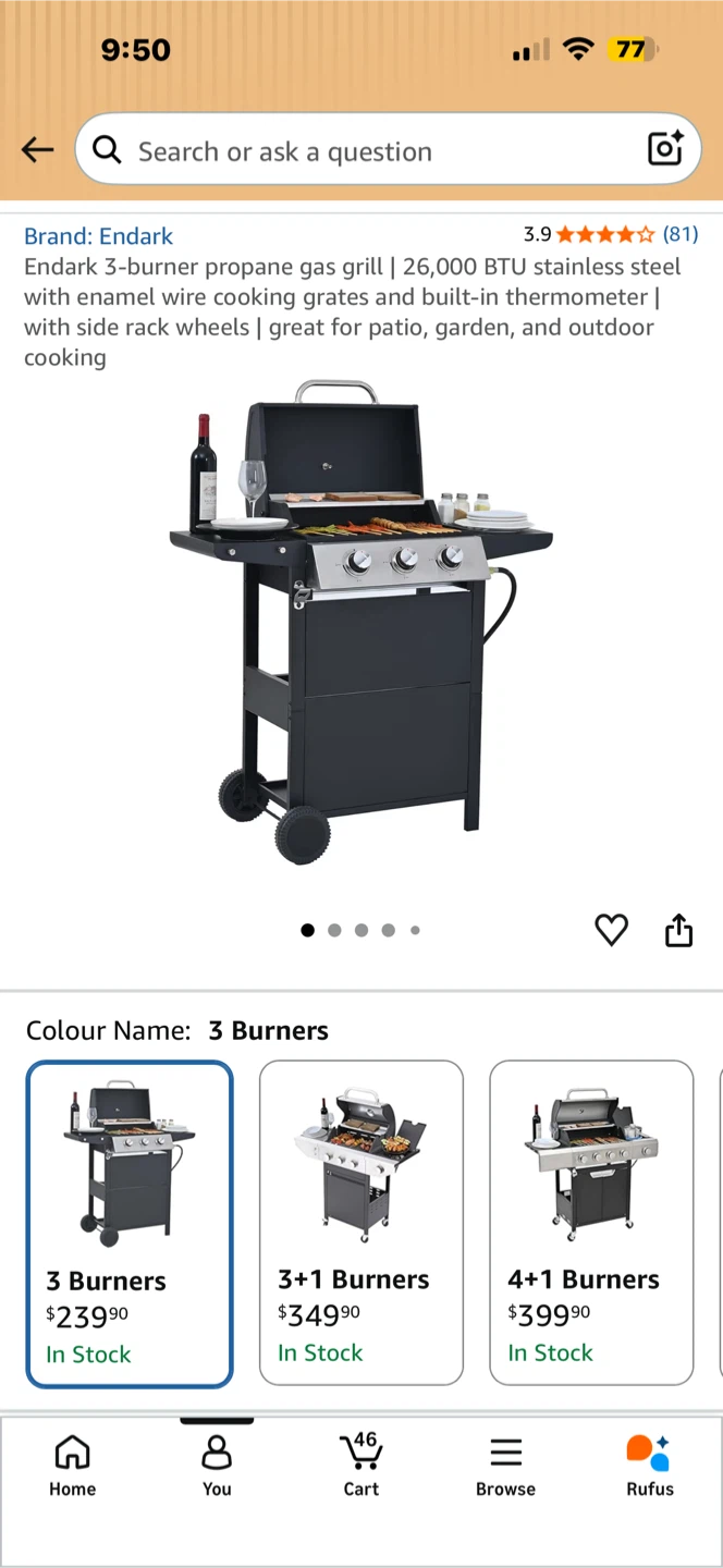 Endark 3-Burner Propane Gas Grill Unassembled - photo 3