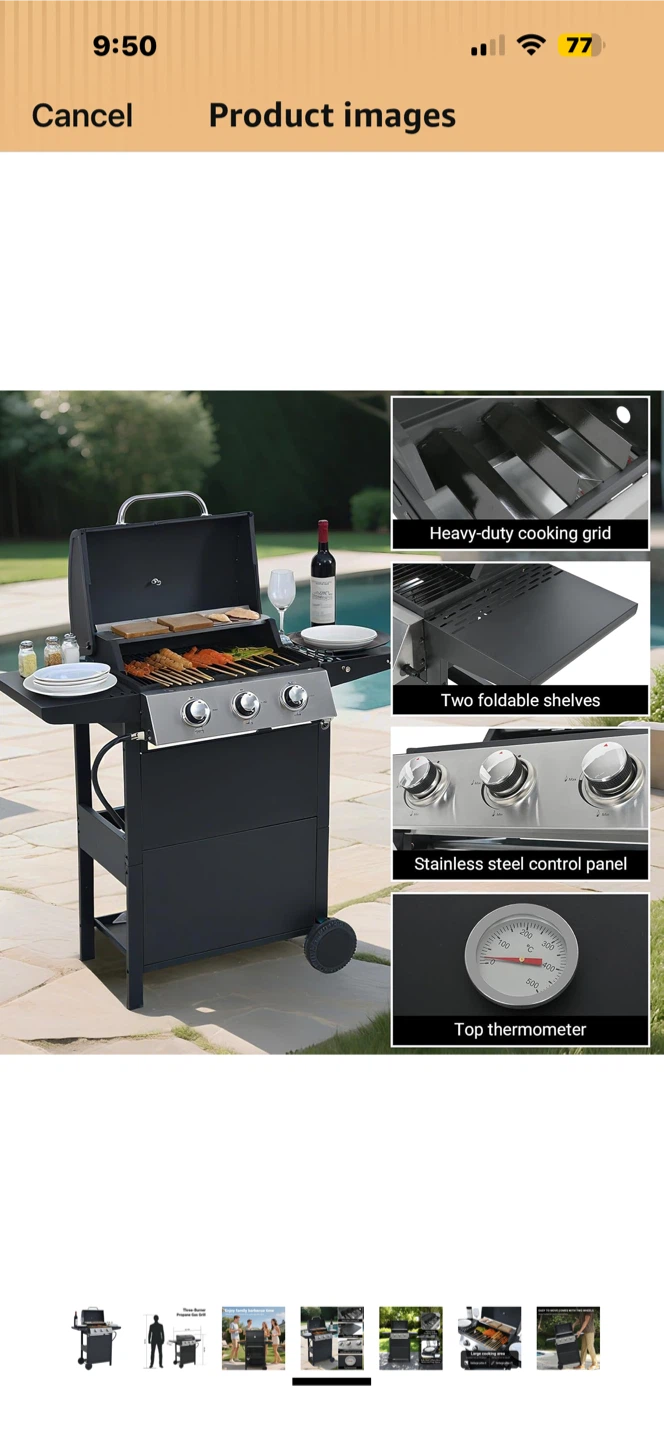 Endark 3-Burner Propane Gas Grill Unassembled - photo 5