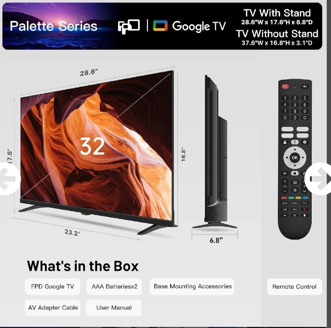 32" Google TV "Palette Series" HD TV - photo 2