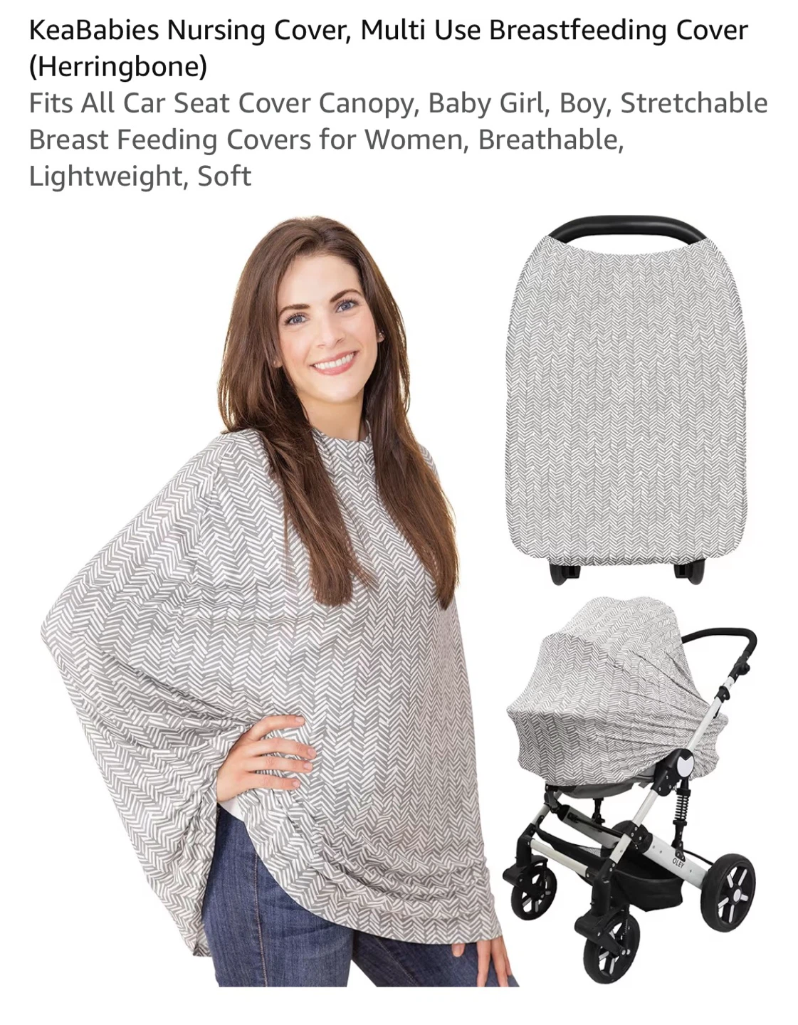 KeaBabies Nursing Cover & Car Seat Canopy