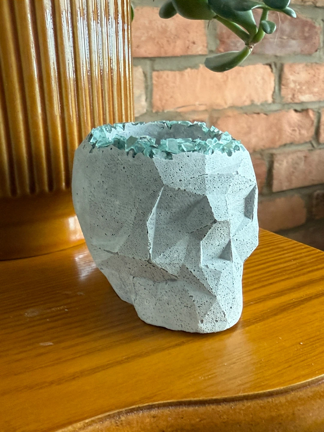 Skull Planter Handmade