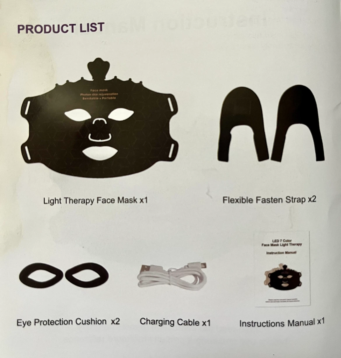 LED 7 Color Light Therapy Facial Mask - photo 3