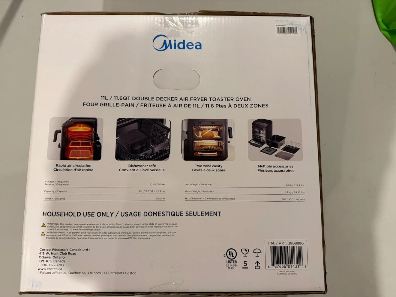 Midea 11L Double Decker Air Fryer Toaster Oven - photo 2