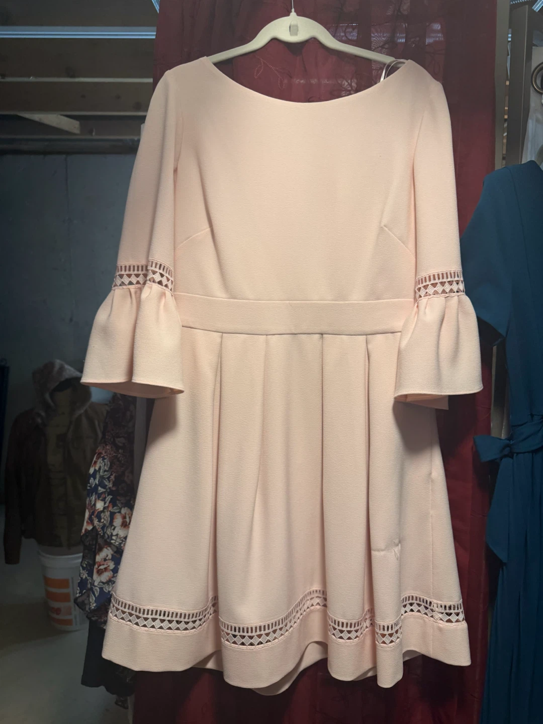 Eliza J Pink Bell Sleeve Dress Size 14 - photo 2