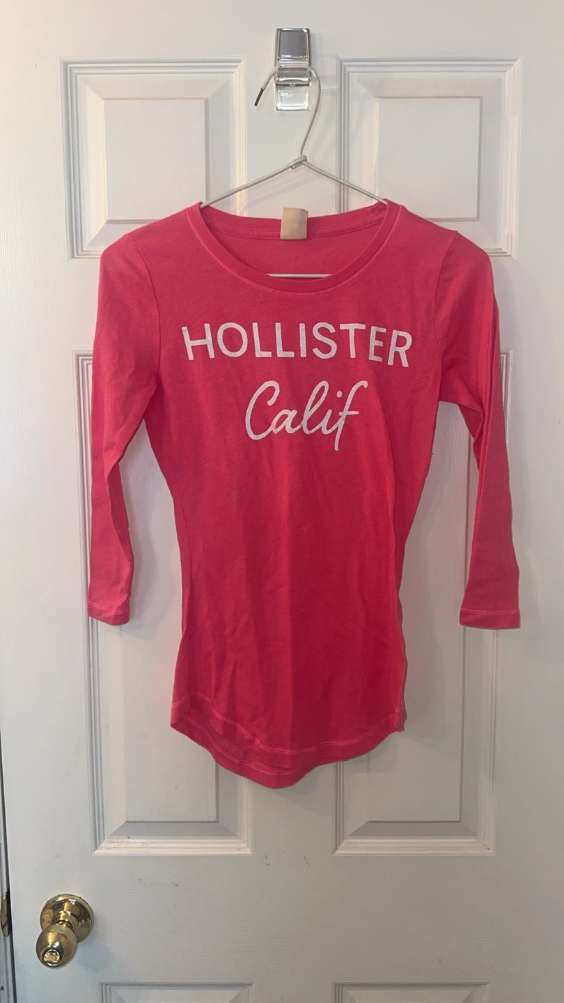 Pink Hollister Calif 3 quarter sleeve