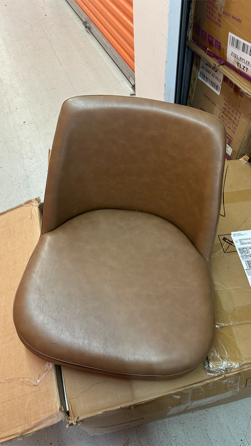 🆕Brown Faux swivel Leather bar stool set of 4