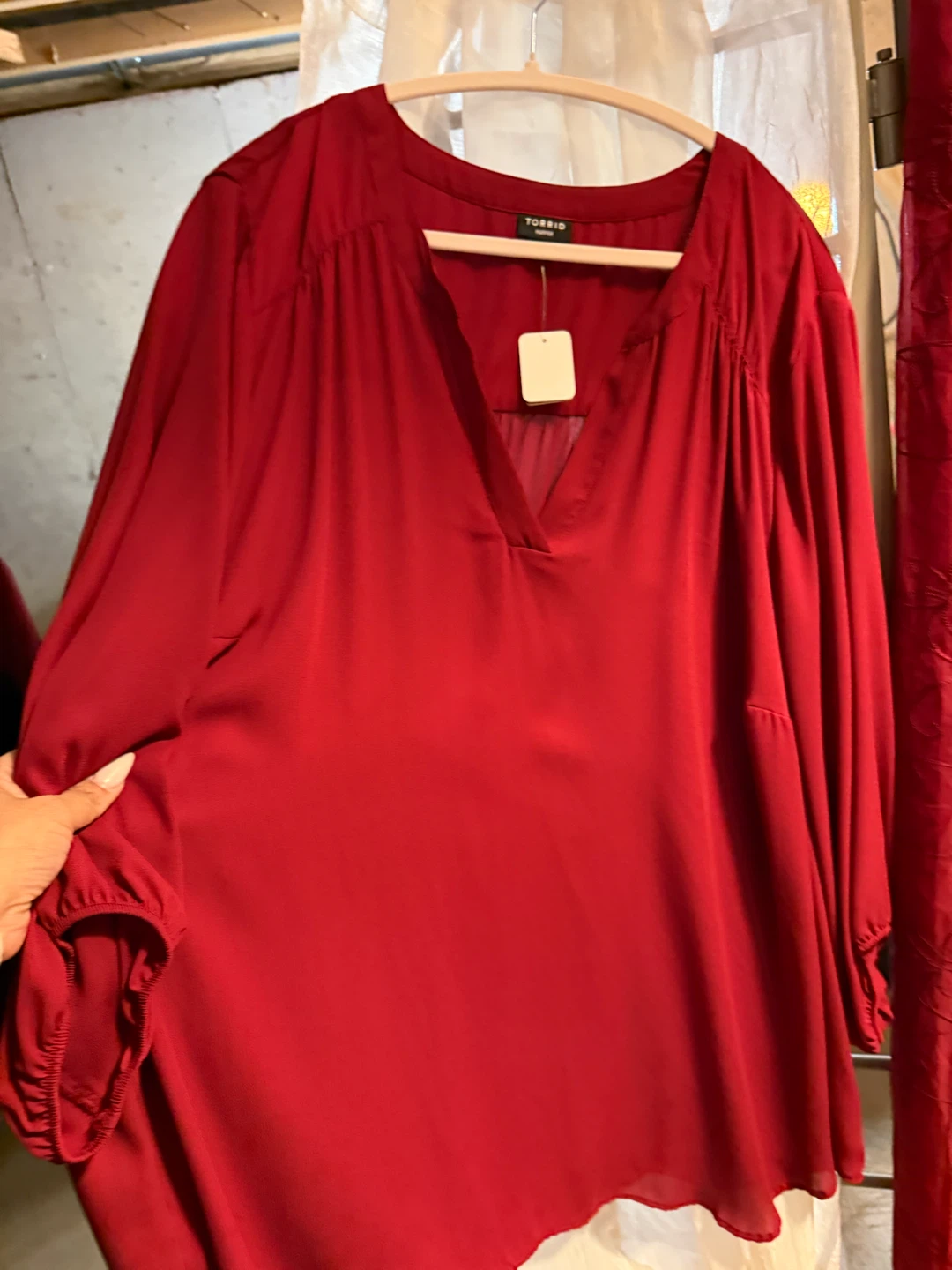 Torrid Harper Red V-Neck Blouse - photo 5
