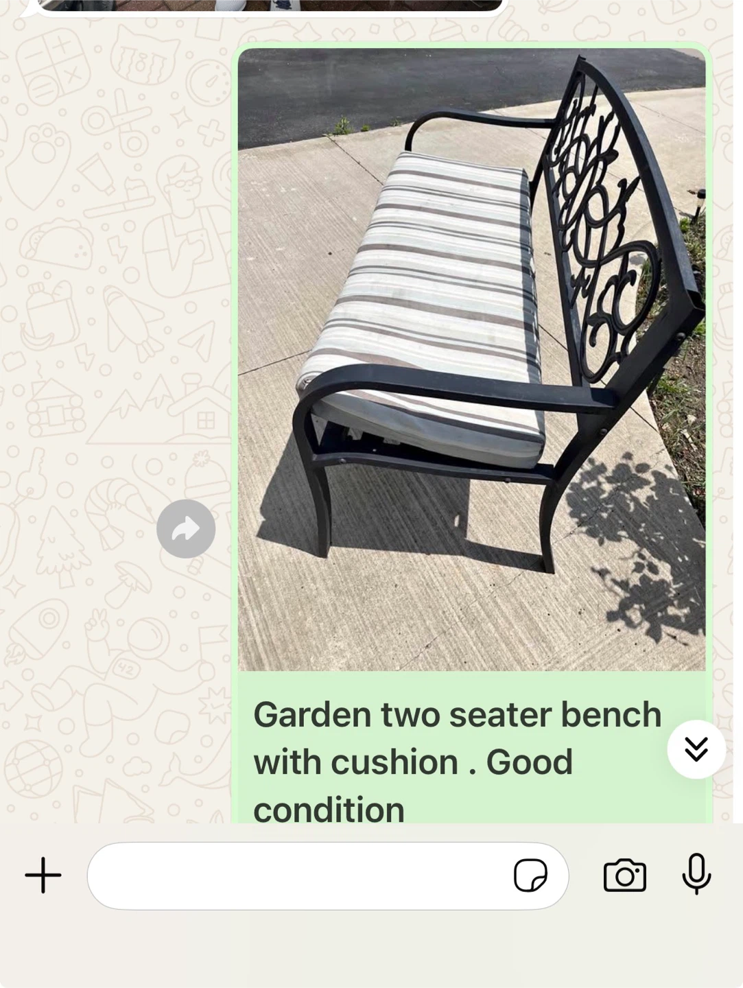 Garden Bench with Cushion