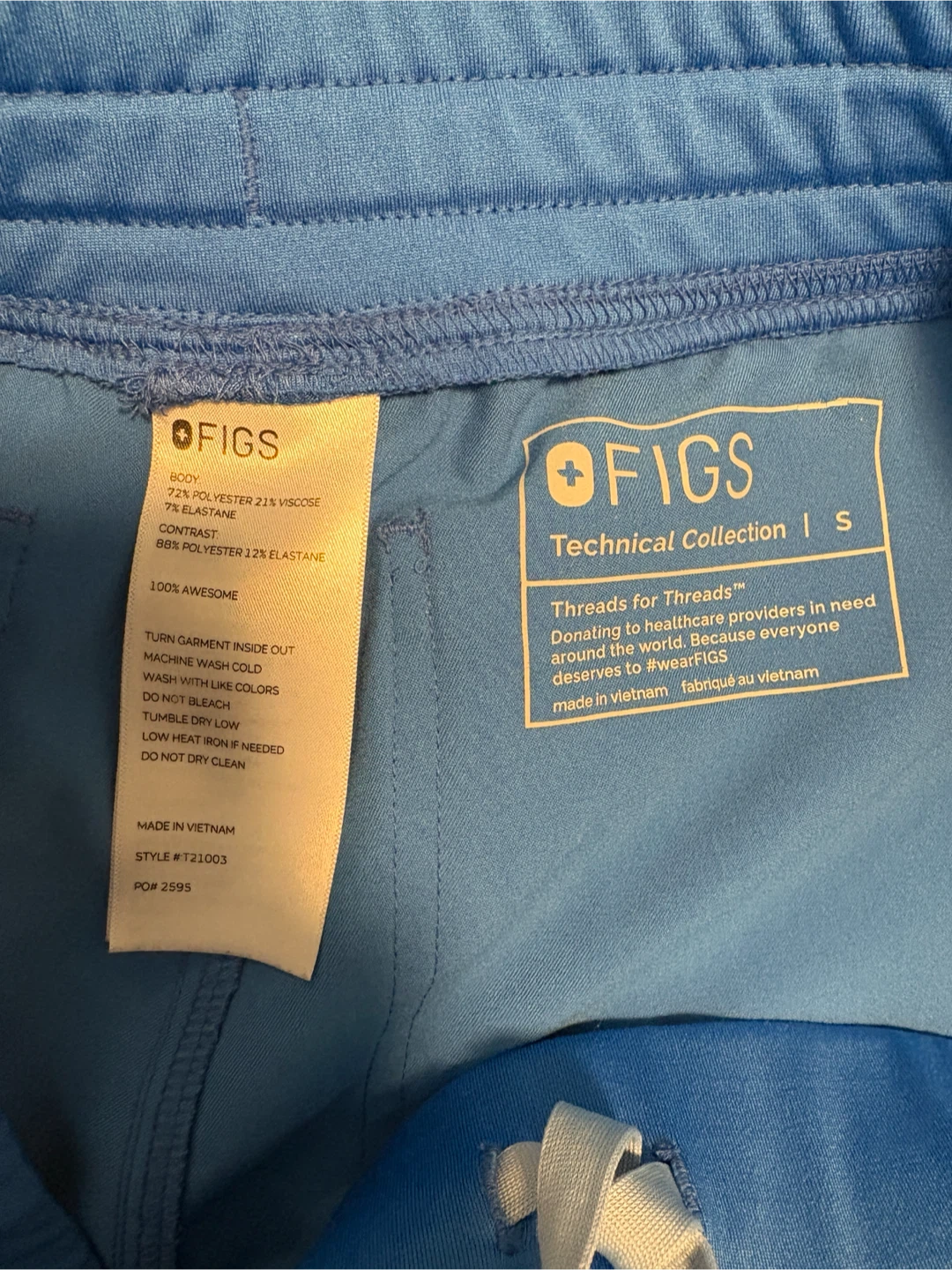 Figs Capri Blue Women’s Livingston High Rise Scrub Pant Small - photo 3