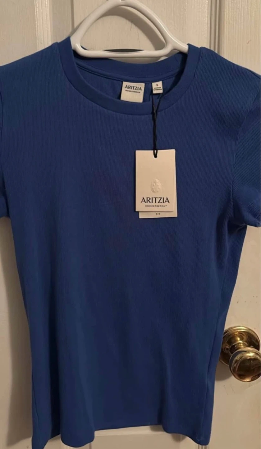 Women jazz blue home stretch t shirt size small tags on