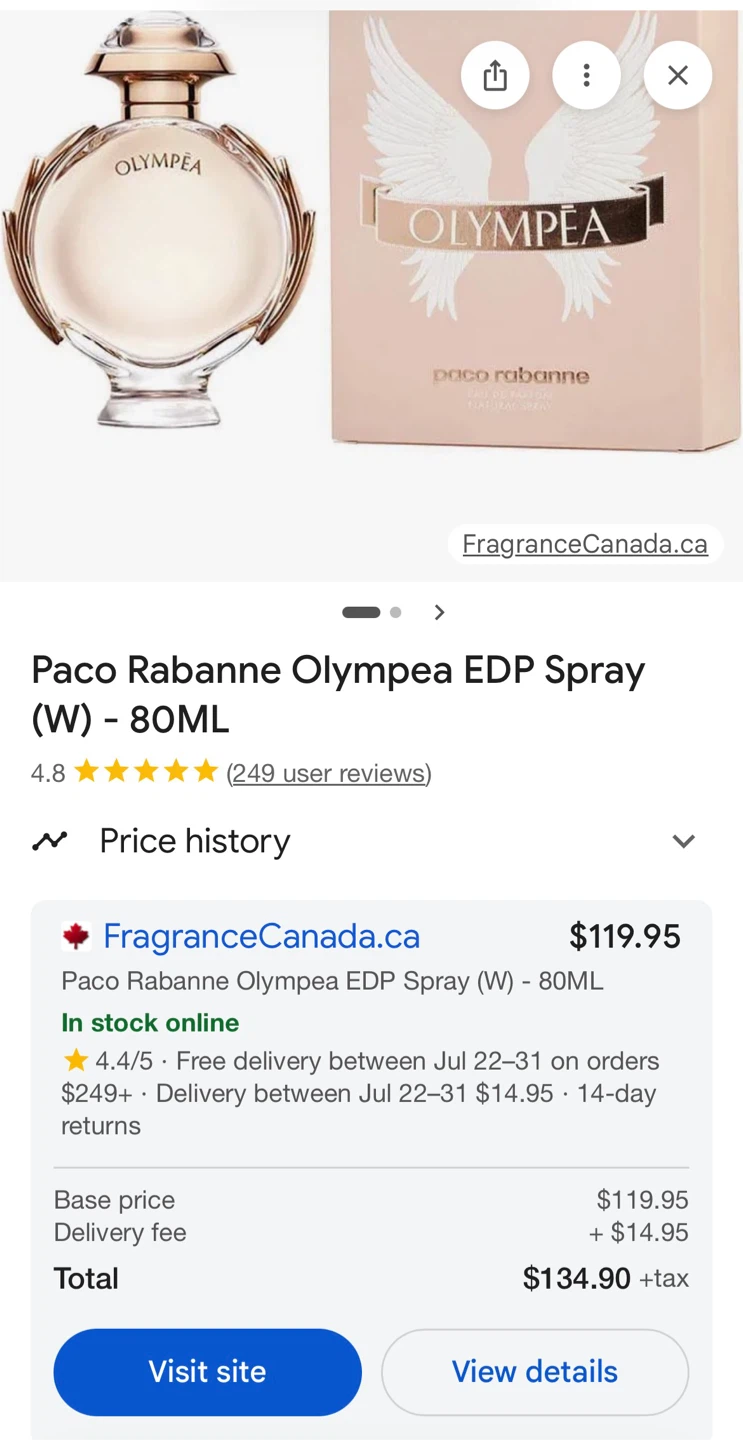 Paco Rabanne Olympea EDP Spray for Women - photo 2