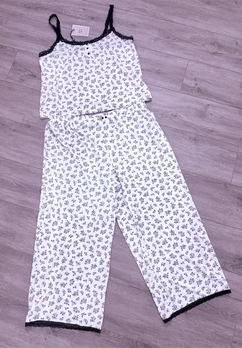 Autres Filles Floral Lace Trim Pajamas -size XL - photo 2