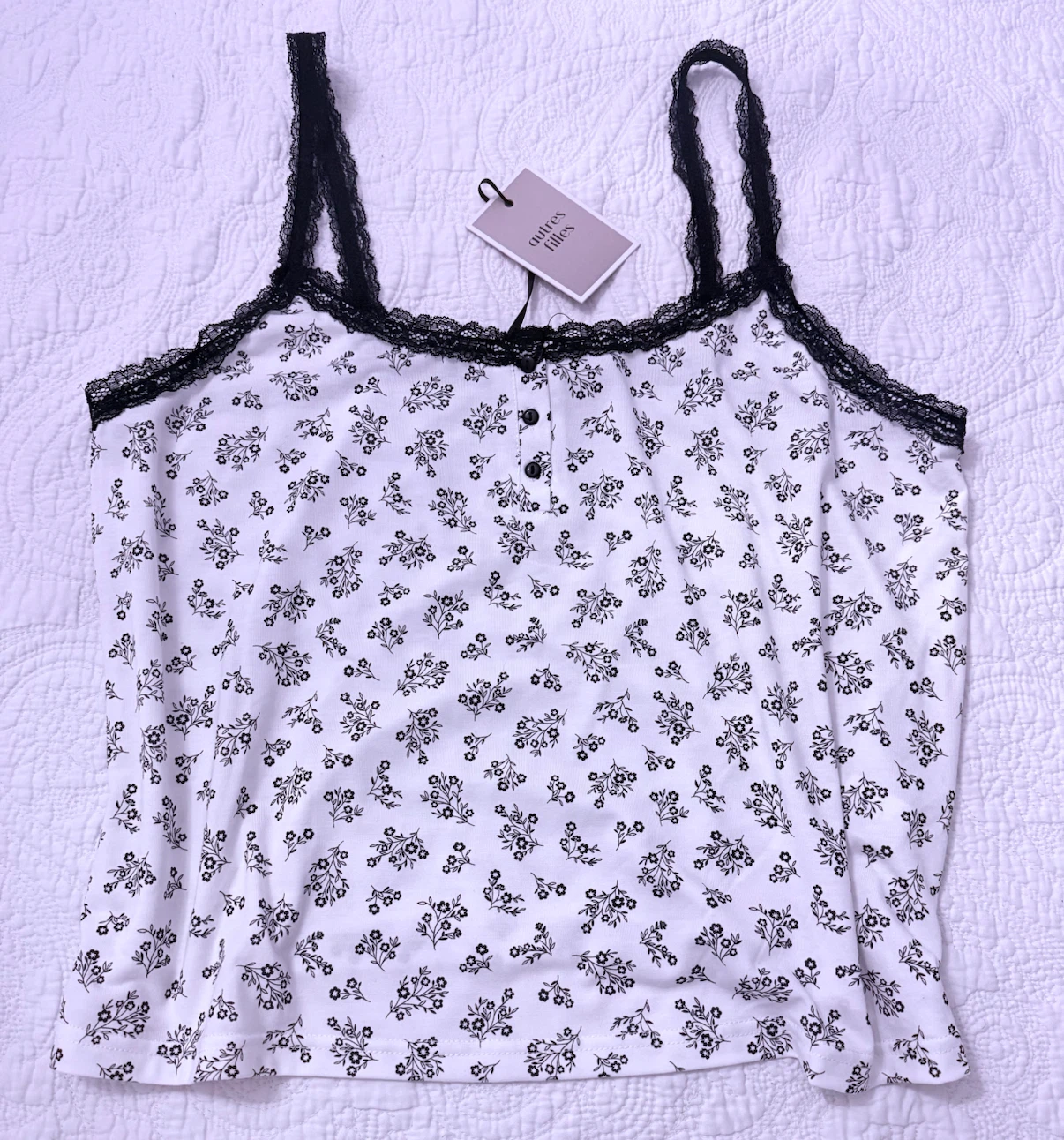 Autres Filles Floral Lace Trim Pajamas -size XL - photo 3