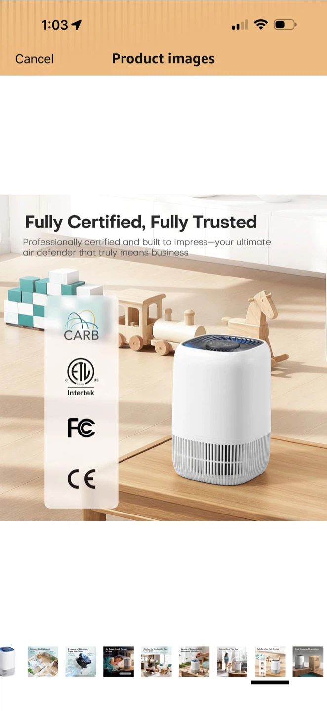 VOOPNU Air Purifier for Home with H13 True HEPA Filter - photo 4