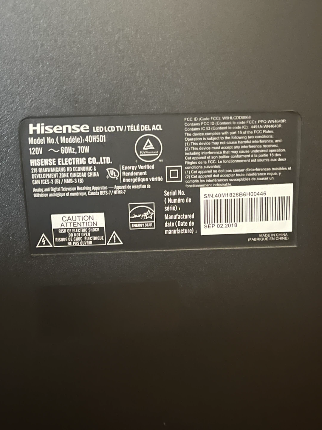 Hisense 40" LED LCD TV - photo 2