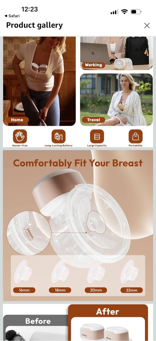 Lucina Wearable Double Electric Breast Pump - photo 2