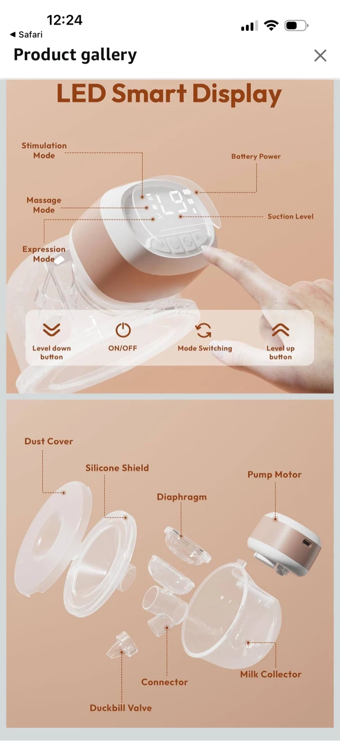 Lucina Wearable Double Electric Breast Pump - photo 3