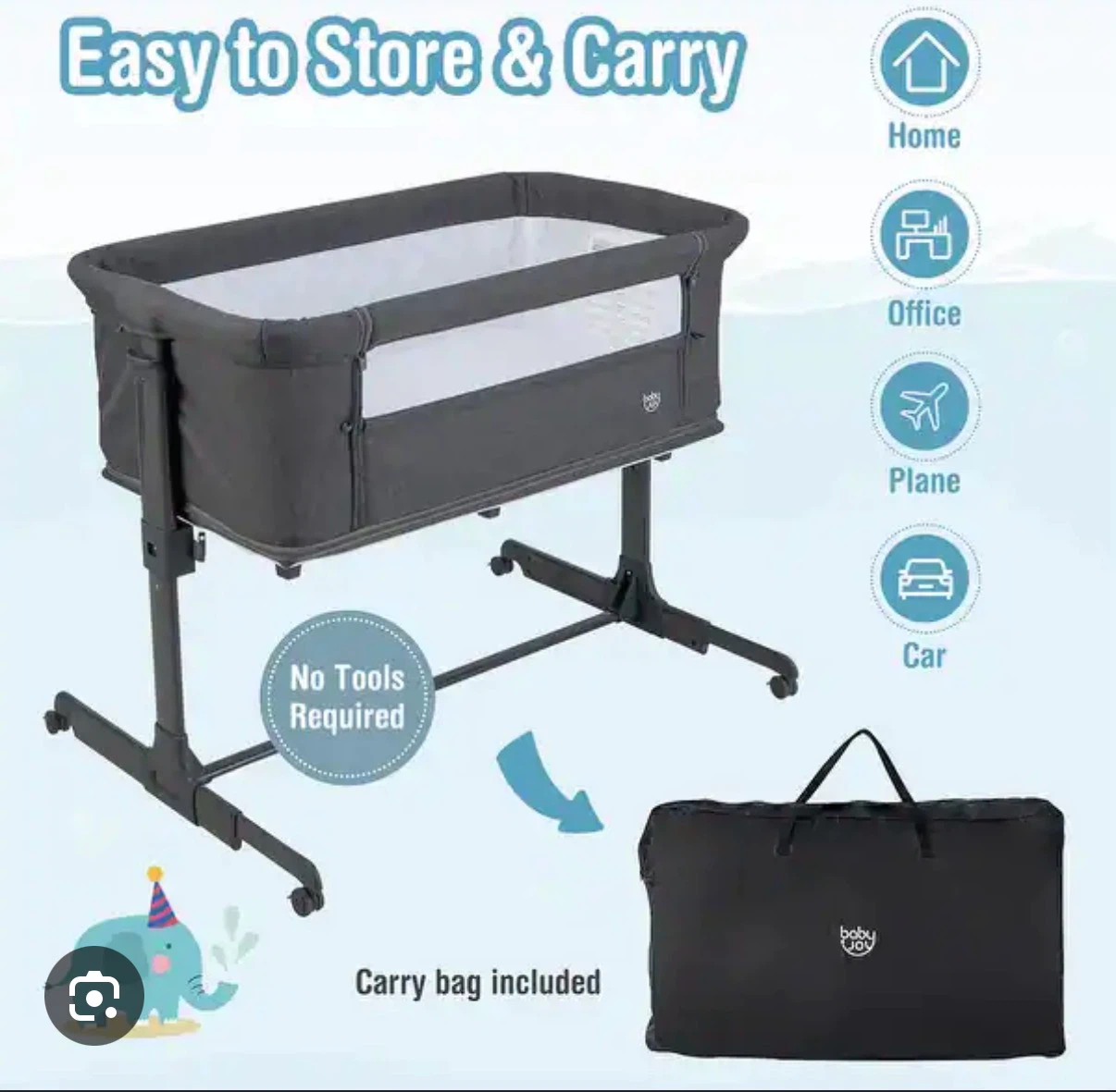 Baby Joy Bassinet Bedside Sleeper
