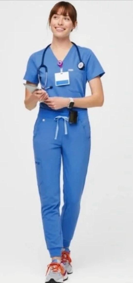 Figs Capri Blue Women’s Livingston High Rise Scrub Pant Small - photo 4