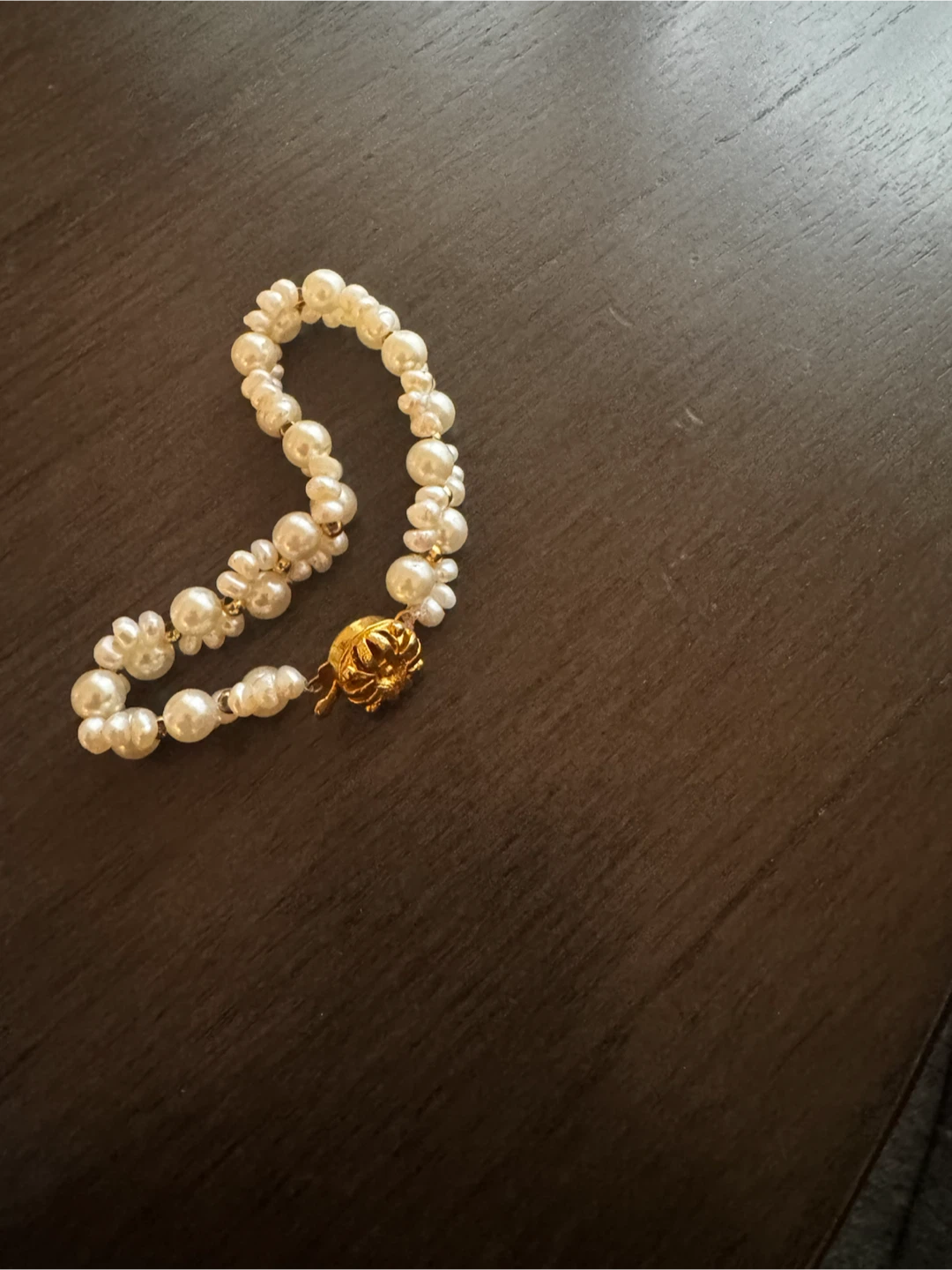 Pearl Bracelet with Gold Clasp - photo 2