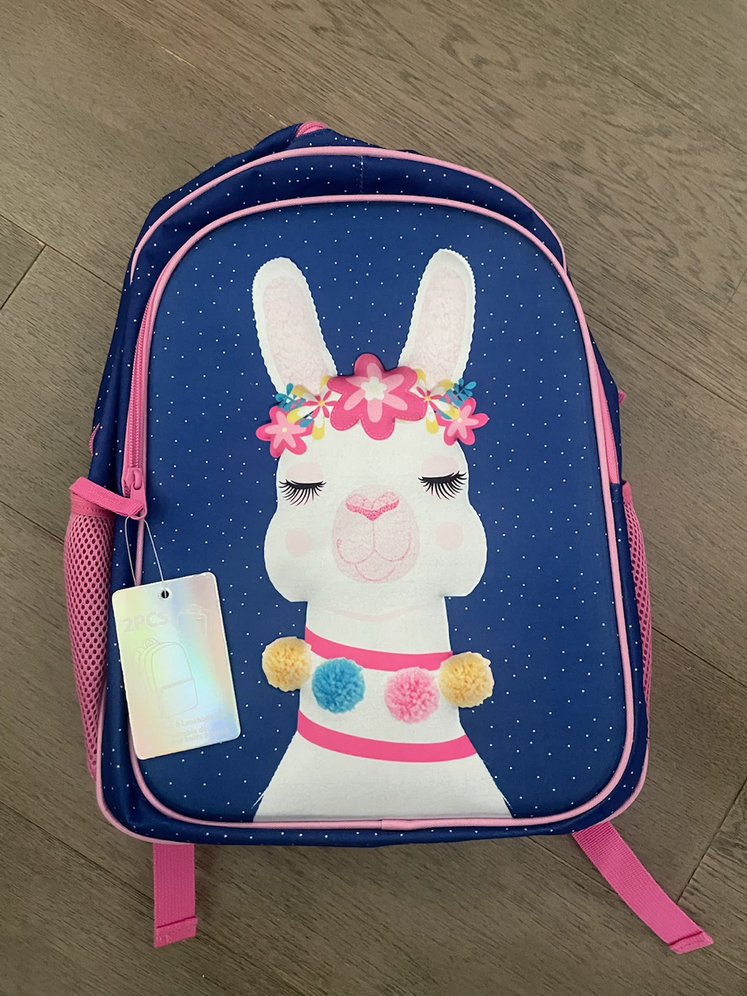 NEW! 2 Piece Llama Backpack and Lunch Box Set