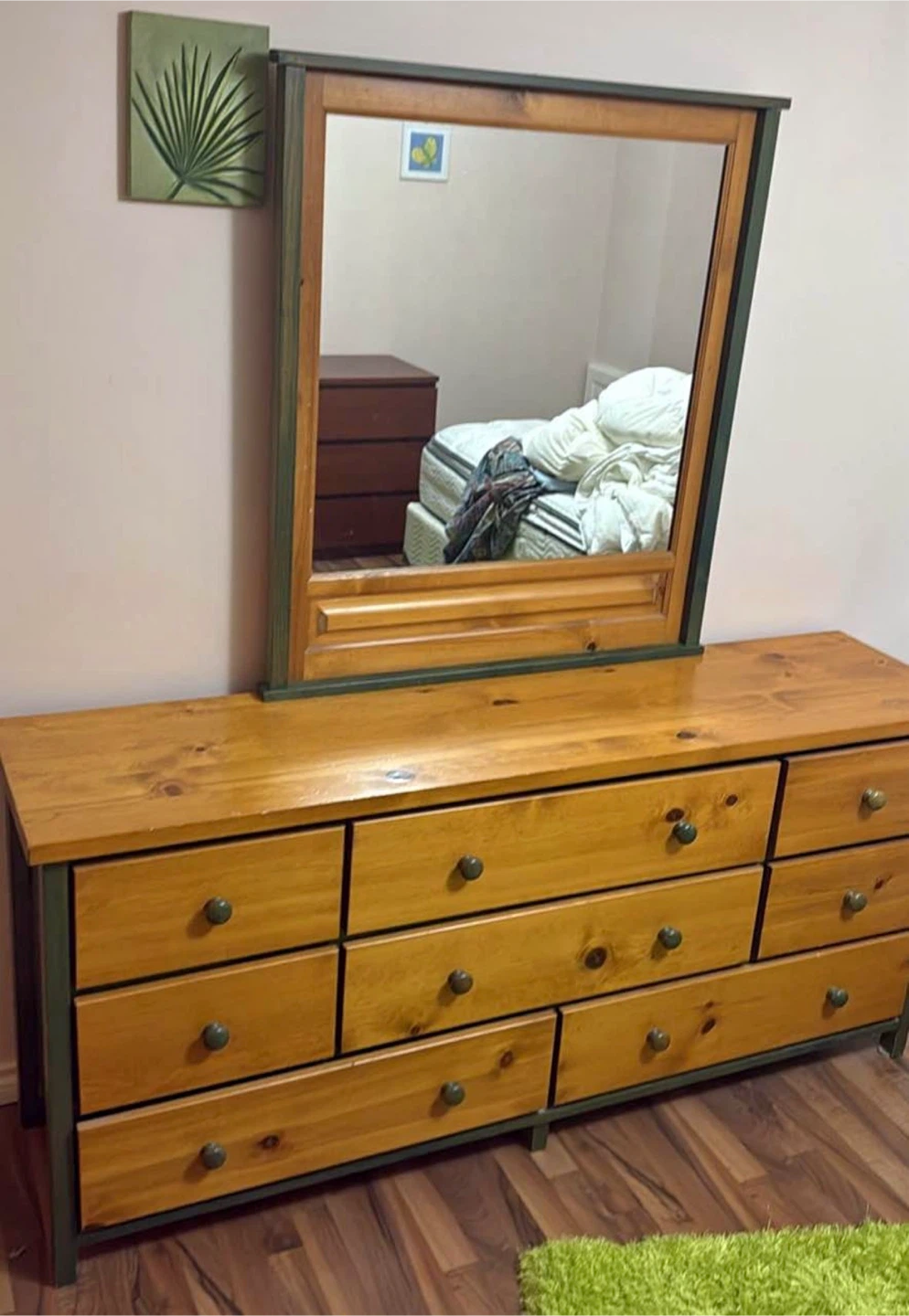 Wooden Dresser with Mirror