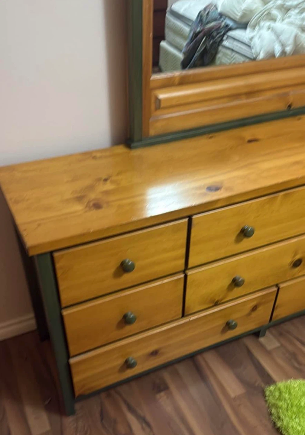 Wooden Dresser with Mirror - photo 2