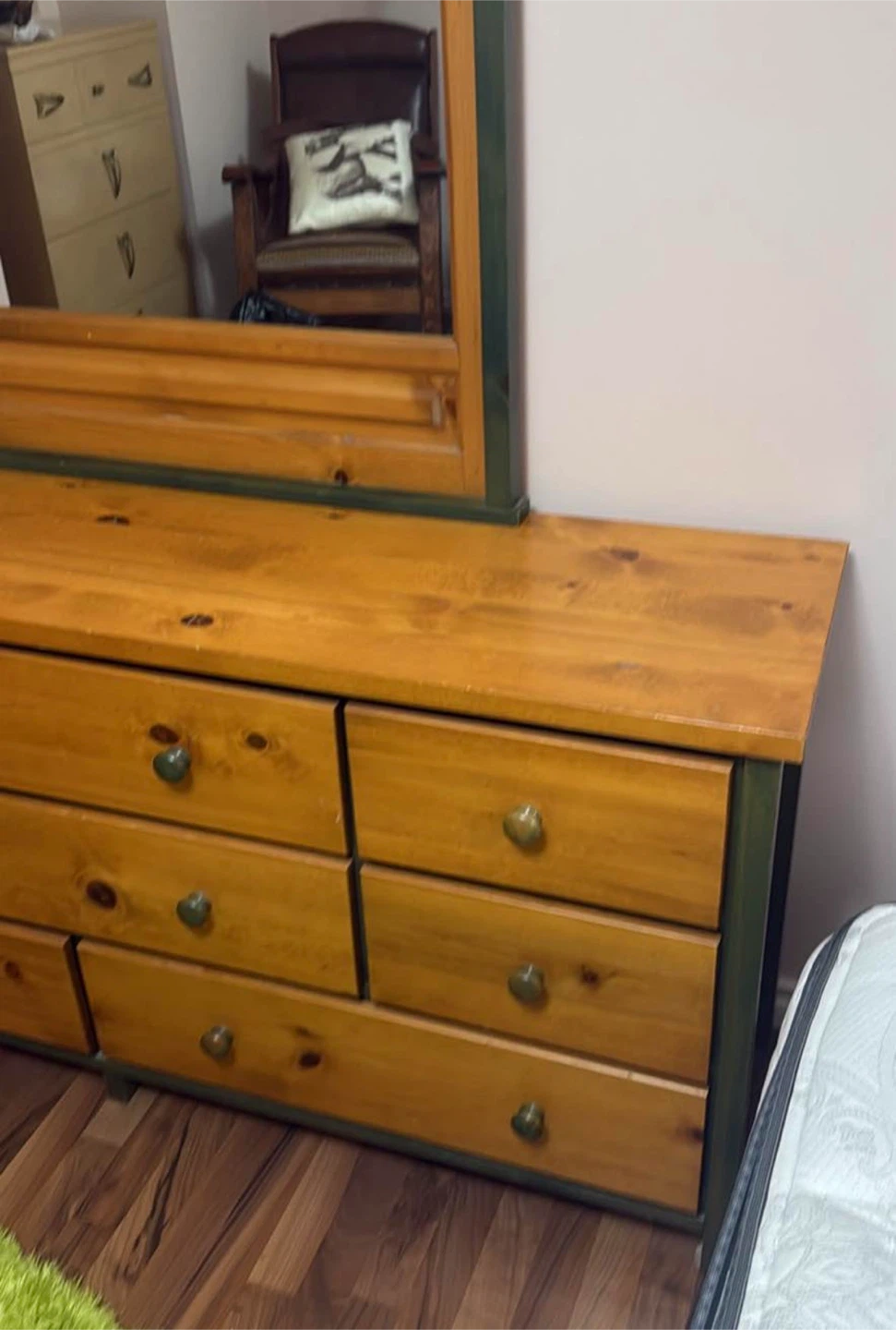 Wooden Dresser with Mirror - photo 3