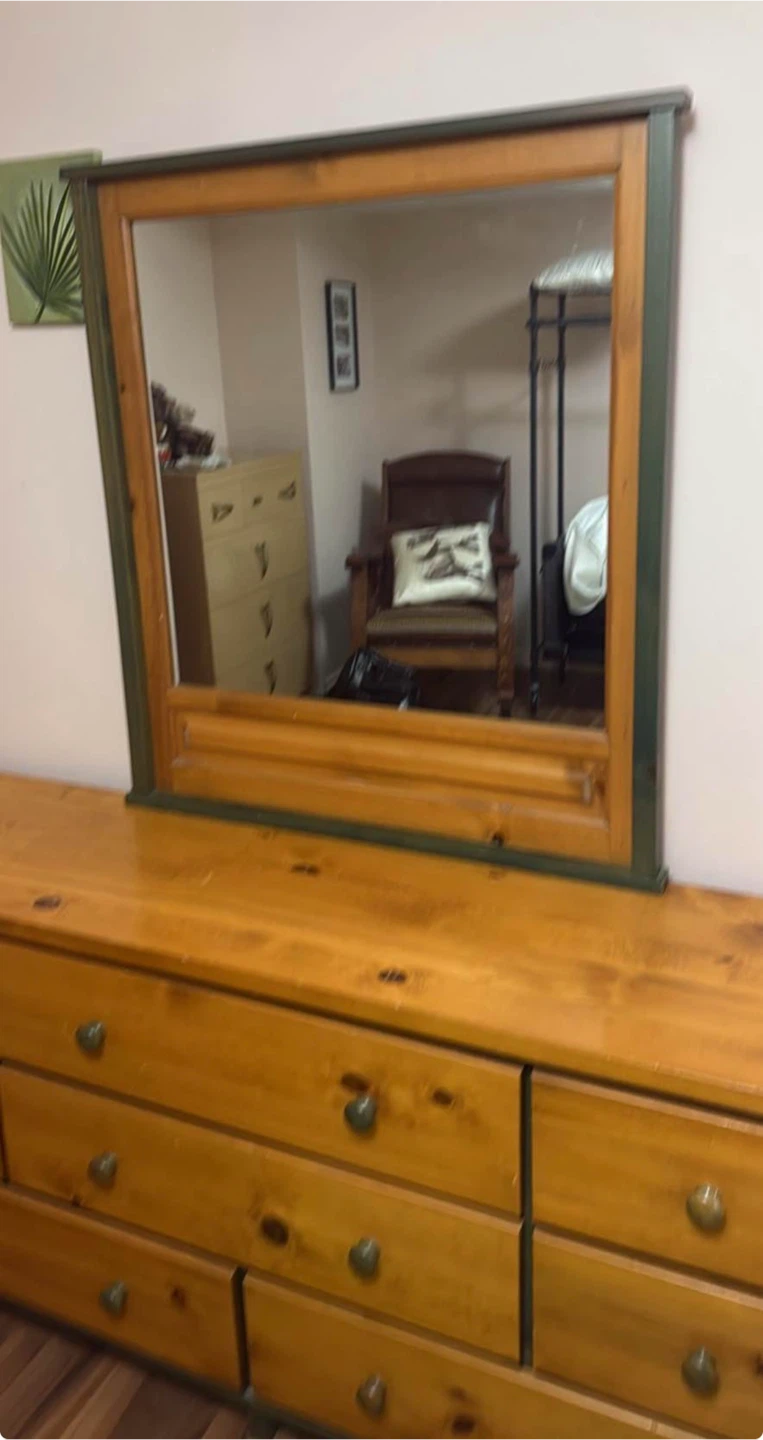 Wooden Dresser with Mirror - photo 4