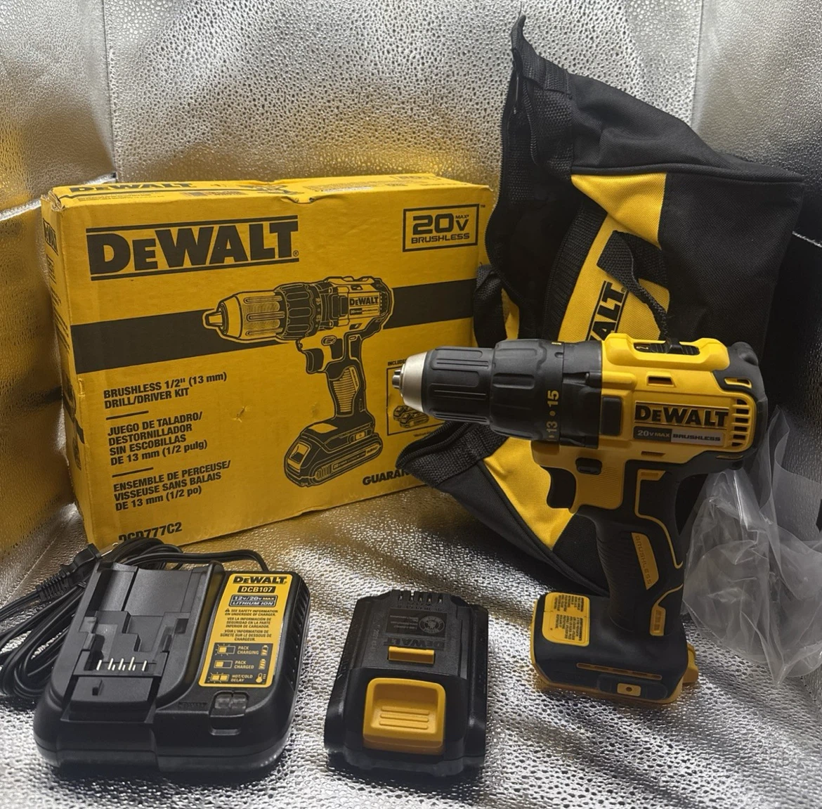 Dewalt 20v Drill Set, 1/2 inch