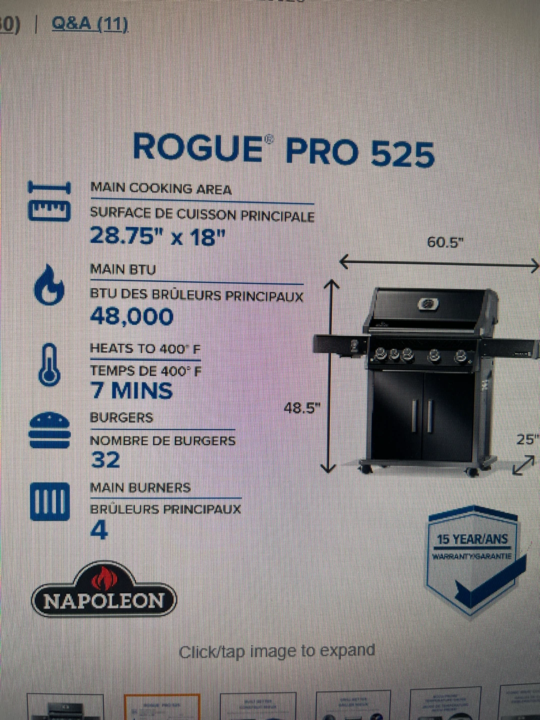 Napoleon Rogue Natural Gas BBQ - photo 2