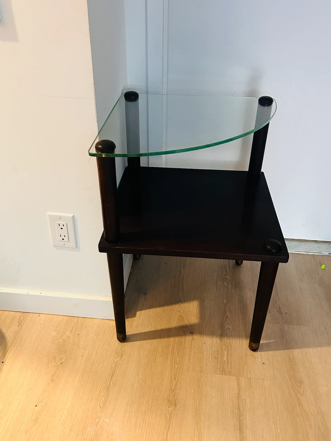 Glass Top End Table