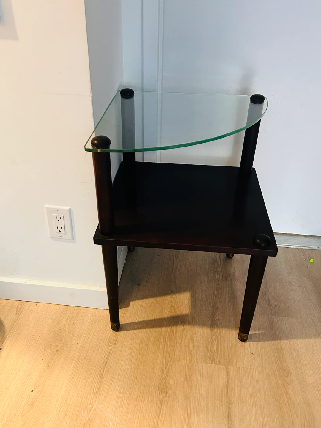 Glass Top End Table - photo 2