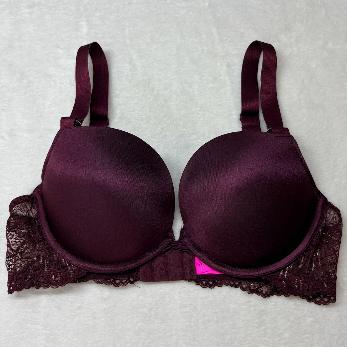 La Senza Beyond Sexy Classic Plunge Bra Lace Back Size 34C - photo 3