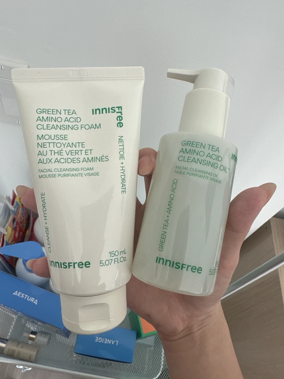 Innisfree Green Tea Amino Acid Cleansing Foam & Oil Set
