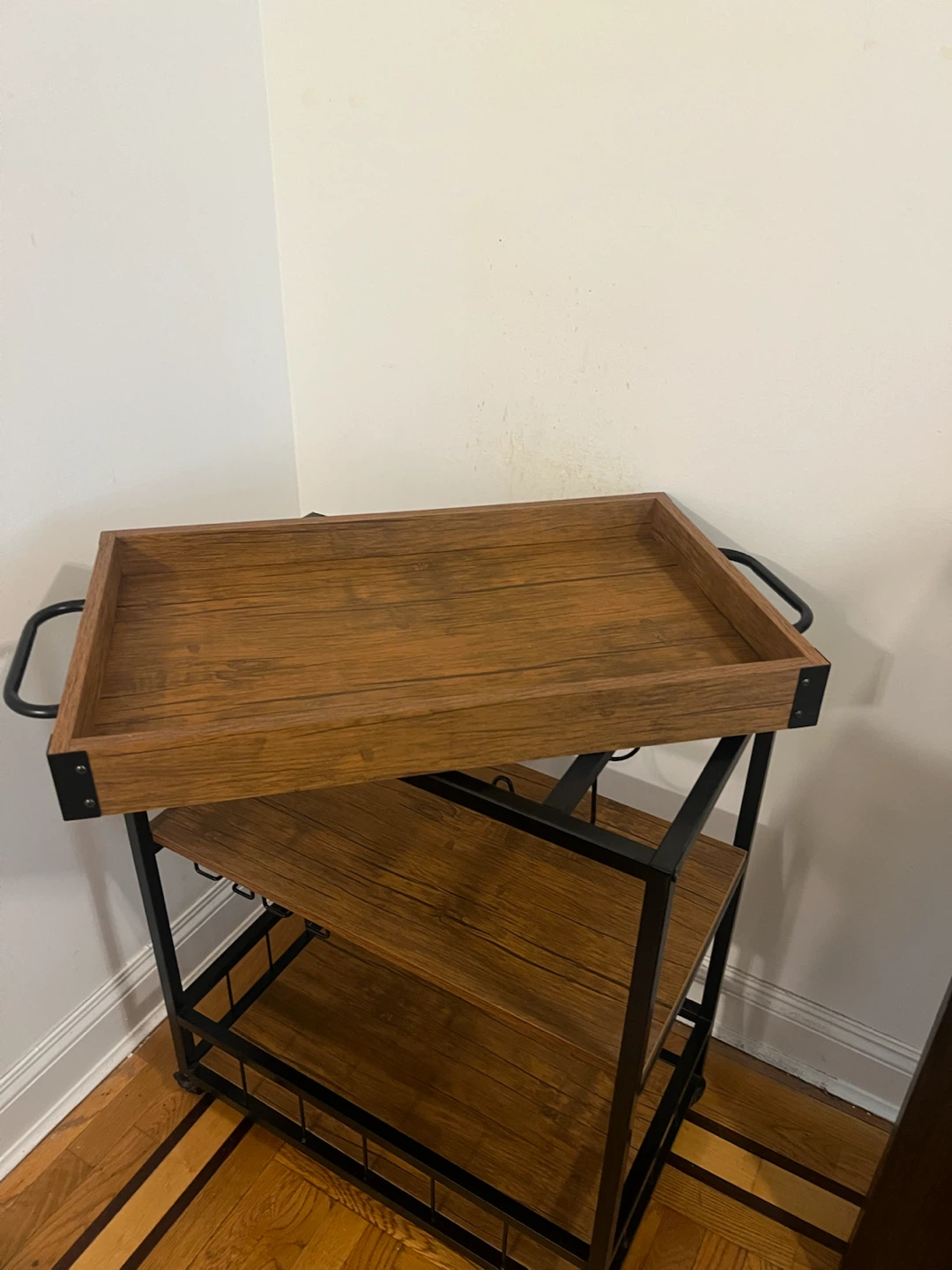 Bar cart with removable top tray - photo 3