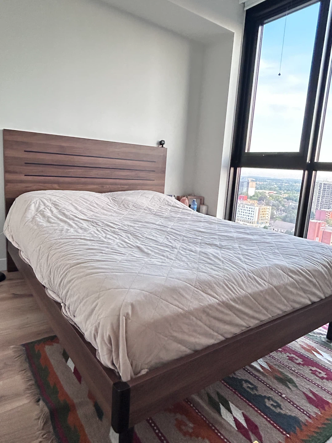 Bedroom Set (queen bed + nightstand + mattress + protector)