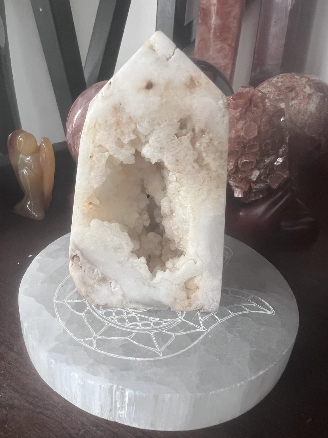 DRUZY AGATE STONE POINT