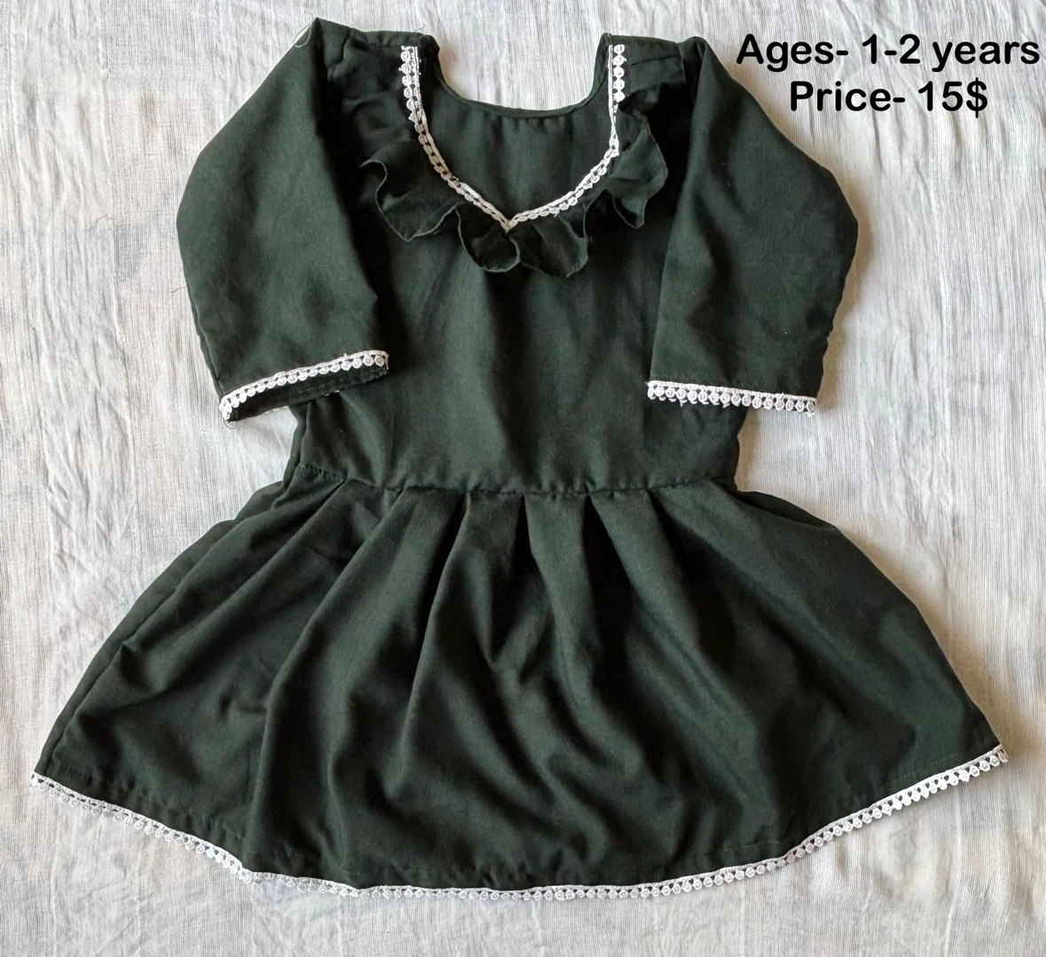 Girls' black Dress - Ages 1-2 Years