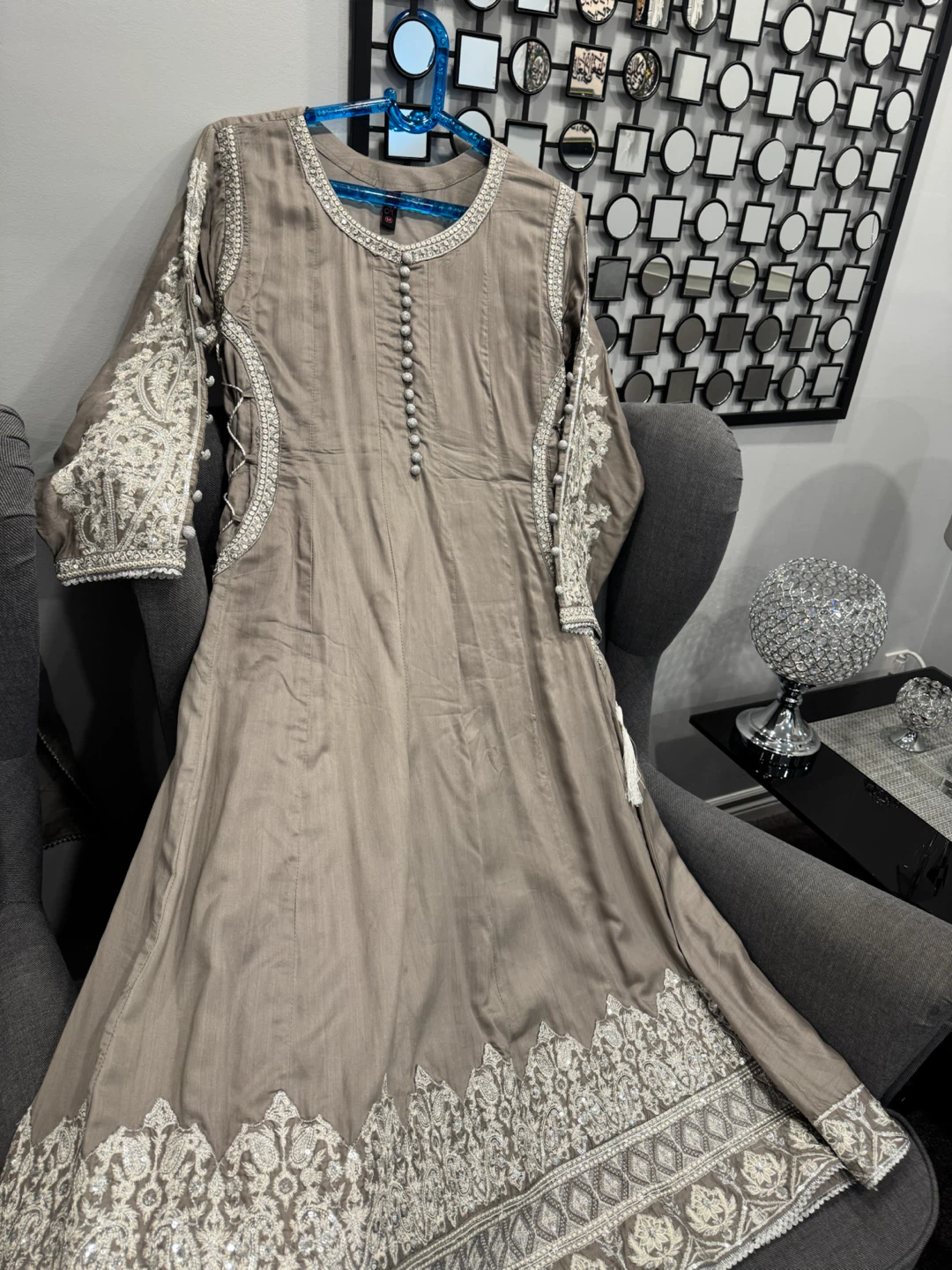 Grey Pakistani suit size medium