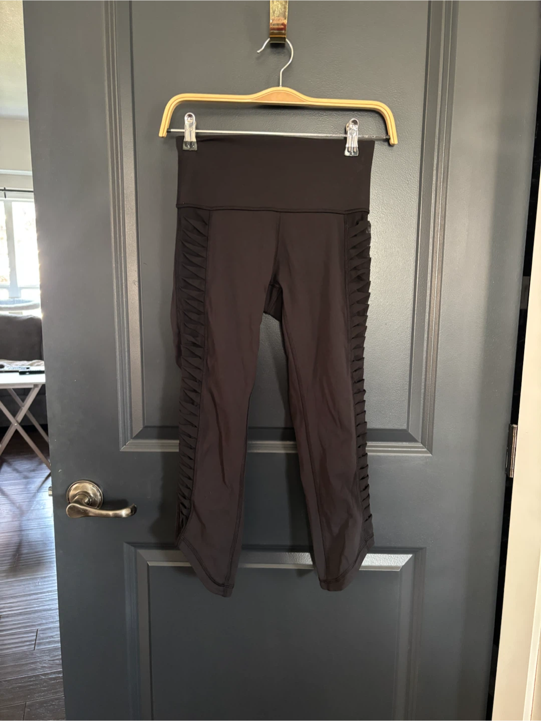 Lululemon Black Ruched Leggings Size 4