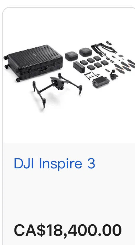 DJI Inspire 3 Drone with Case and Accessories