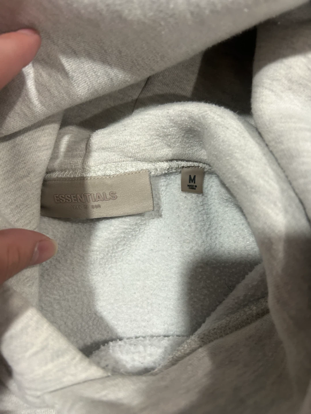 ESSENTIALS Fear of God Hoodie and Shorts Set - Grey, Size M - photo 4