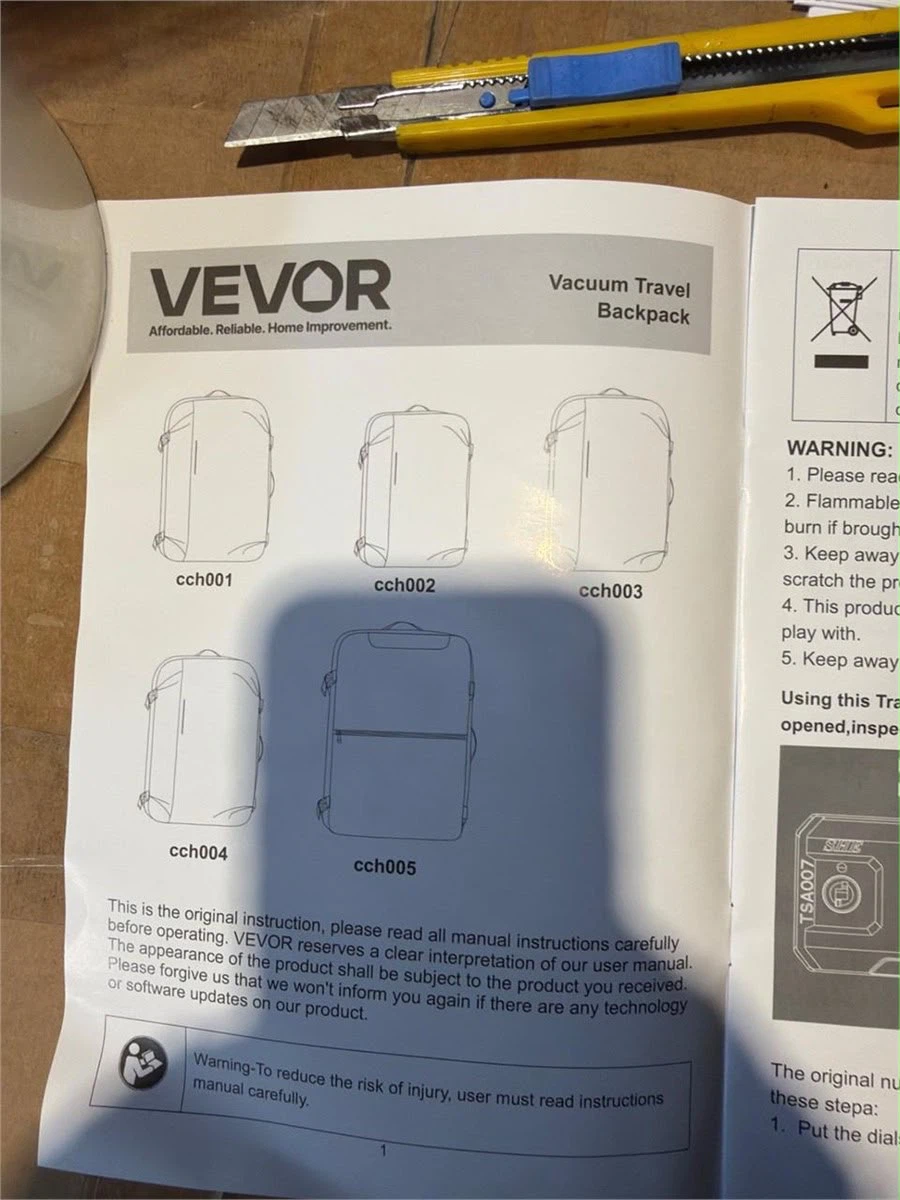 VEVOR Vacuum Travel Backpack cch003 - photo 2
